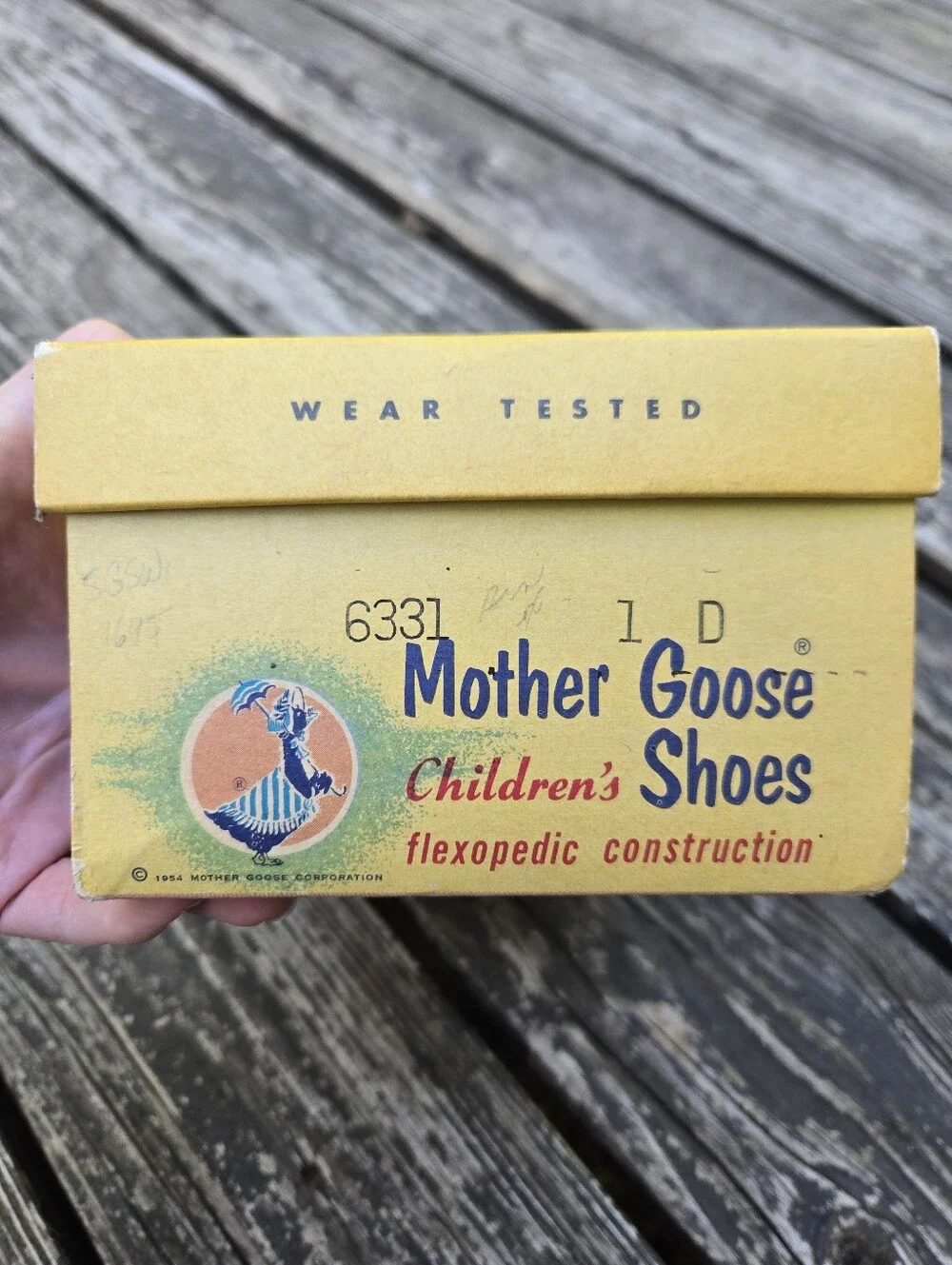Vintage 1954 Mother Goose Shoes with Original Box